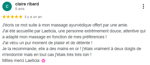 avis google massage ayurvedique 2023